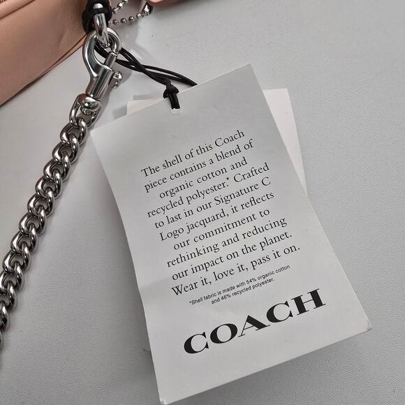 Coach Carmen Mini Crossbody in Signature Jacquard Faded Blush Top Handle  NEW - Picture 12 of 13